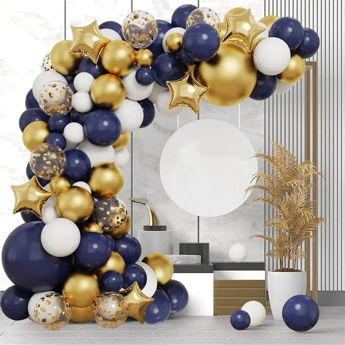113 Pcs Navy Blue Balloon Arch Wreath Kit Suitable For Wedding Parties Birthday Parties Indoor Anniversary Party Decorations