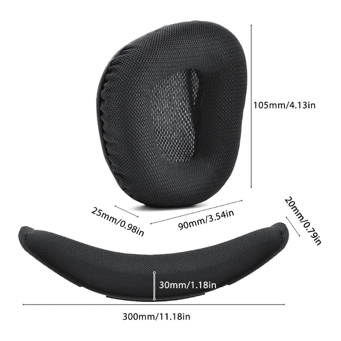Pair of Memory Foam Earpads For Corsair Void Pro Elite Rgb Wireless Headset