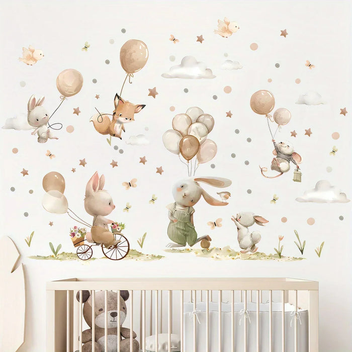 Adorable Animal Wall Stickers For Nursery Decor