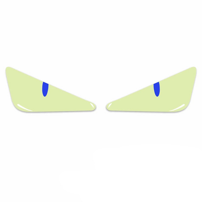 2Pcs 3D Luminous Motorcycle Headlight Stickers Devil'S Eye Cat Eye Night Decor Universal Fit