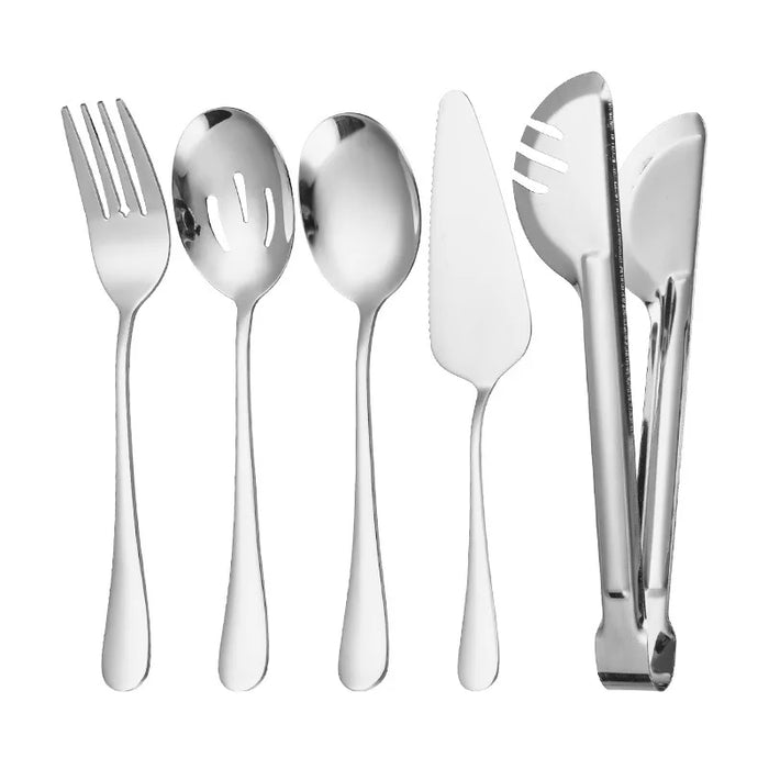 5 / 6 Piece Stainless Steel Serving Spoon Set For Family Dinners