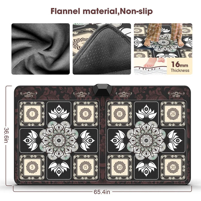 Wireless Dance Mat Game For Tv / Pc Double User With Motion Sensing & Non Slip Pads