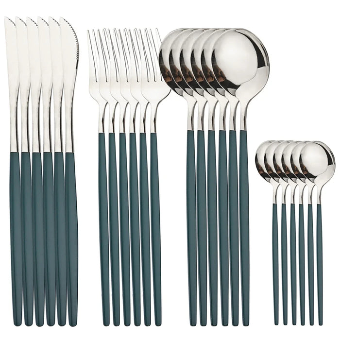 24 Piece Stainless Steel Cutlery Set For Dining And Entertaining