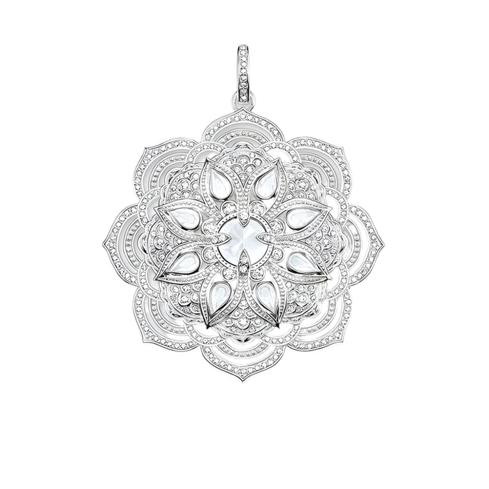 925 Sterling Silver Real Lotus Flower Pendant Romantic Gift For Women