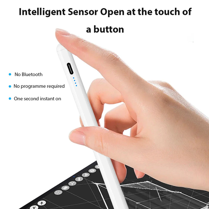 Extra Long Standby Ipad Stylus Magnetic Adsorption Refuse Palm Fits Ipad 2018 2023 Pro Mini Air Apple Pencil Accessory