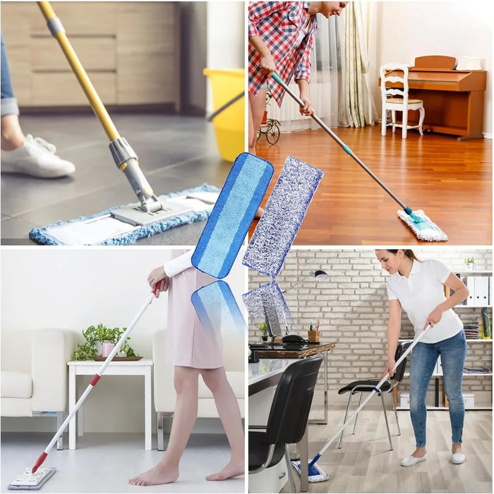 6 Pieces Mop Pads For Bona Washable Microfiber Floor Cleaner Cleaning Pad Reusable Mop Pads Hardwood And Multi-Surface