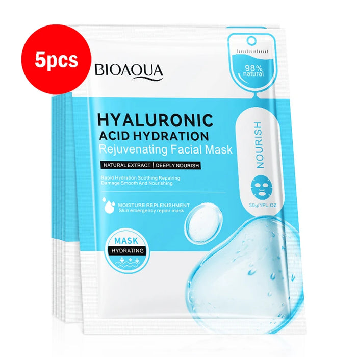 5 / 10 Piece Hydrating Hyaluronic Acid Face Masks
