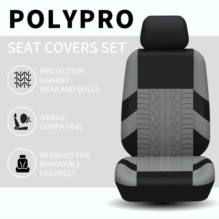 Universal Full Set Car Seat Covers Split Front and Rear