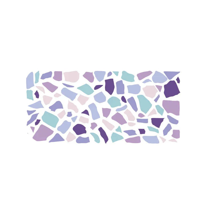 Terrazzo Pattern Wall Stickers Purple & White