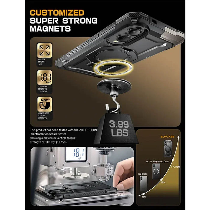 For Samsung Galaxy S25 Edge 6.7 Inch Ub Grip Military-Grade Protection Heavy Duty Magnetic Phone Case With Stand