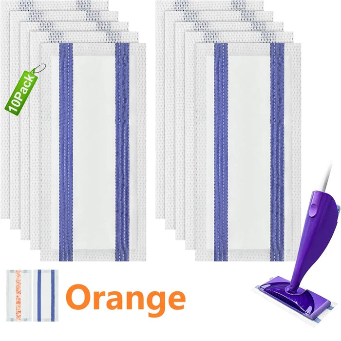 10 Pieces Disposable Mop Pads Refills Compatible With Swiffer Wet Jet Spray Mop Wet Dry Use For All Purpose Multi Floor Mop