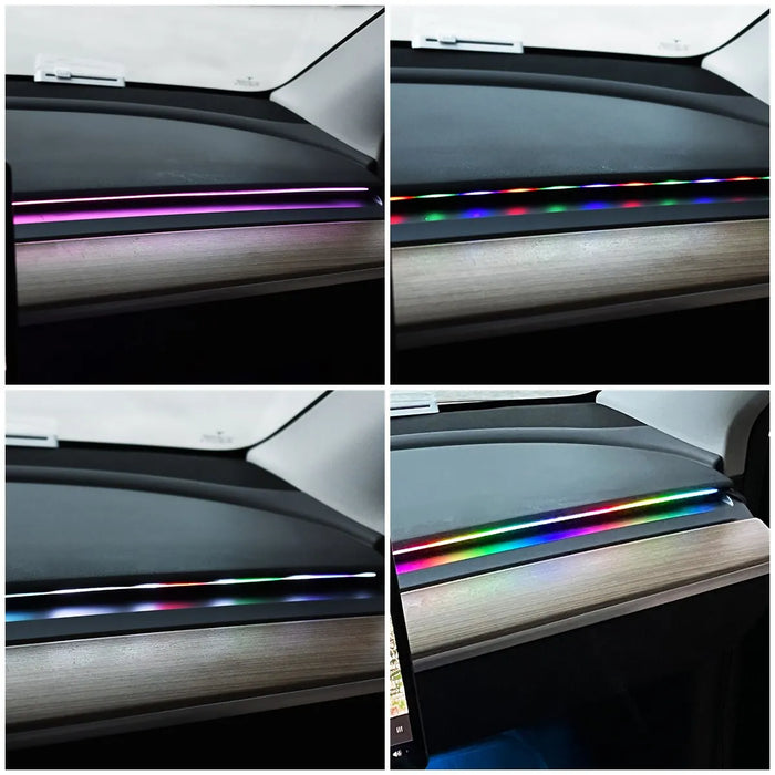 Usb Car Led Ambient Light 64 Colours 110Cm App Remote Control