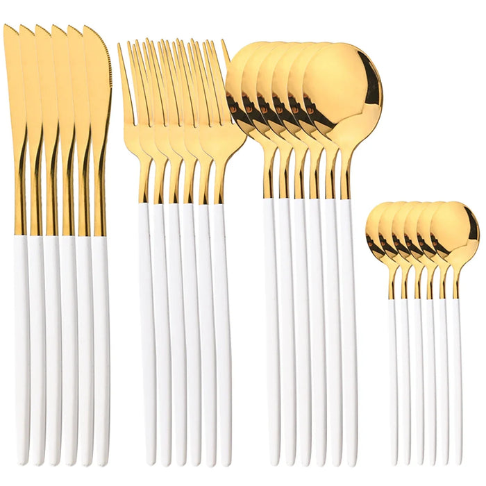 24 Piece Stainless Steel Cutlery Set For Dining And Entertaining