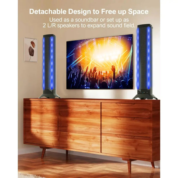 25In Soundbar For Tv Dual Subwoofers 4 Speakers 3D Stereo Bluetooth