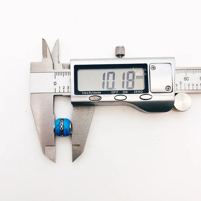 925 Sterling Silver Turquoise Bead Ornament Charm For Jewelry Making