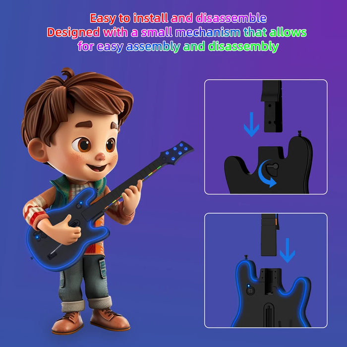 2.4G Wireless Guitar Hero Controller Game Wireless Gaming Pc Guitar Controller With Strap & Wireless Dongle For Ps3 Ps4 Pc Guitar