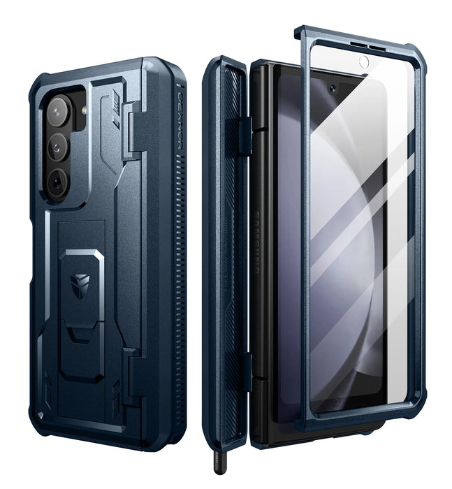 For Samsung Galaxy Z Fold 5 Full Body Shockproof Rugged Bumper Case With S Pen Slot & Built-In Screen Protector