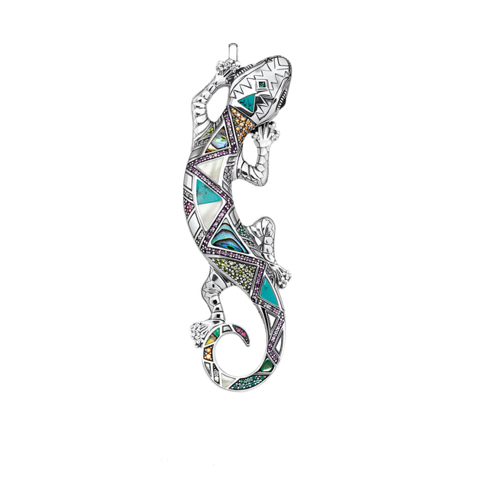 925 Sterling Silver Turquoise Lizard Pendant Spring Fine Jewelry Gift For Women & Men