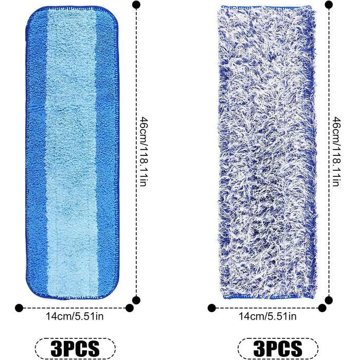 6 Pieces Mop Pads For Bona Washable Microfiber Floor Cleaner Cleaning Pad Reusable Mop Pads Hardwood And Multi-Surface