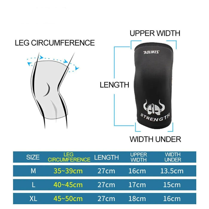 Pair of 7Mm Neoprene Knee Pads For Weightlifting & Crossfit Compression Support For Men & Women