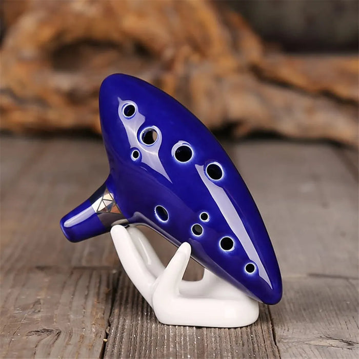 12 Tone Ceramic Ocarina With Song Book And Carry Bag