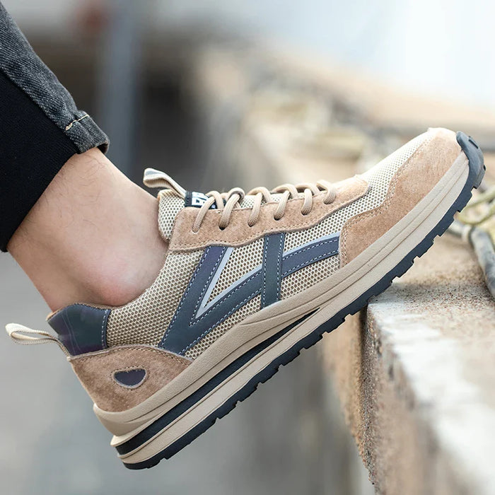 Mens Indestructible Steel Toe Work Shoes - Non Slip & Breathable