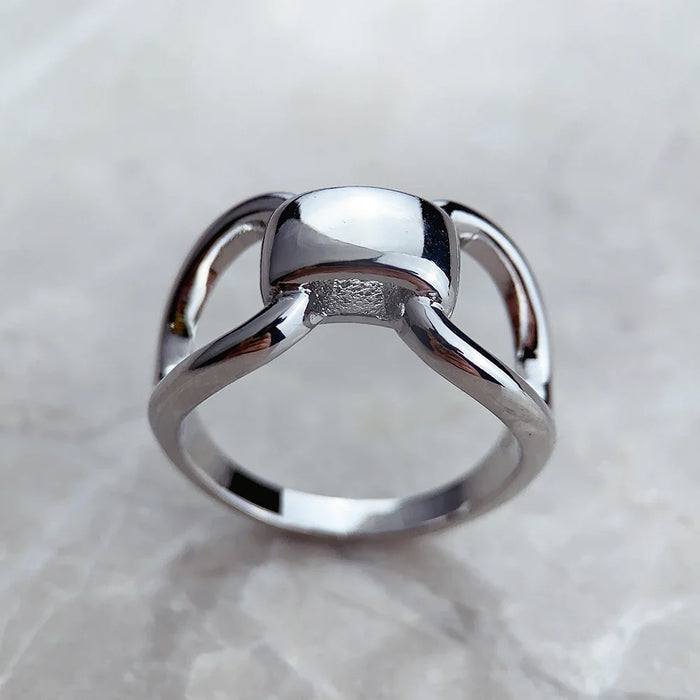 925 Sterling Silver Geometric Ring Modern & Chic Jewelry For Women & Men