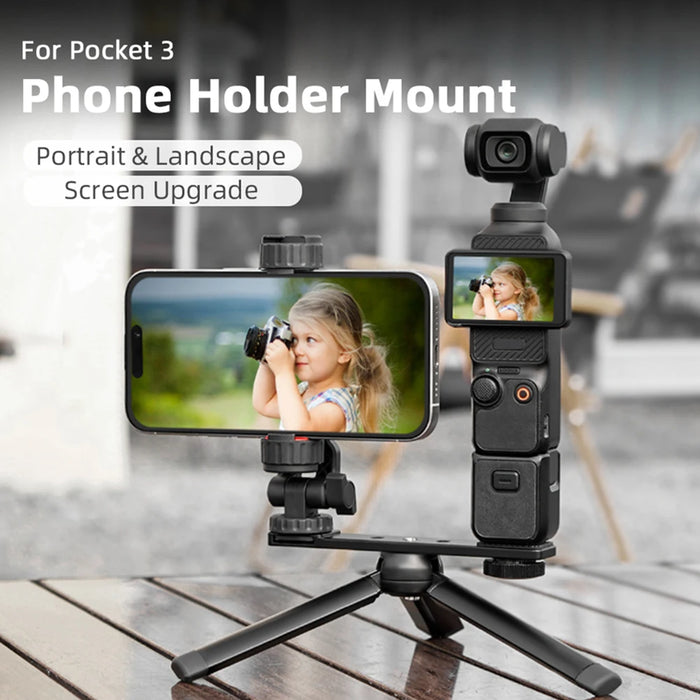 Phone Holder Fixed Bracket For Dji Osmo Pocket 3 Camera Swivel Phone Clip Fill Light Tripod Clip Camera Expansion Pole Tripod