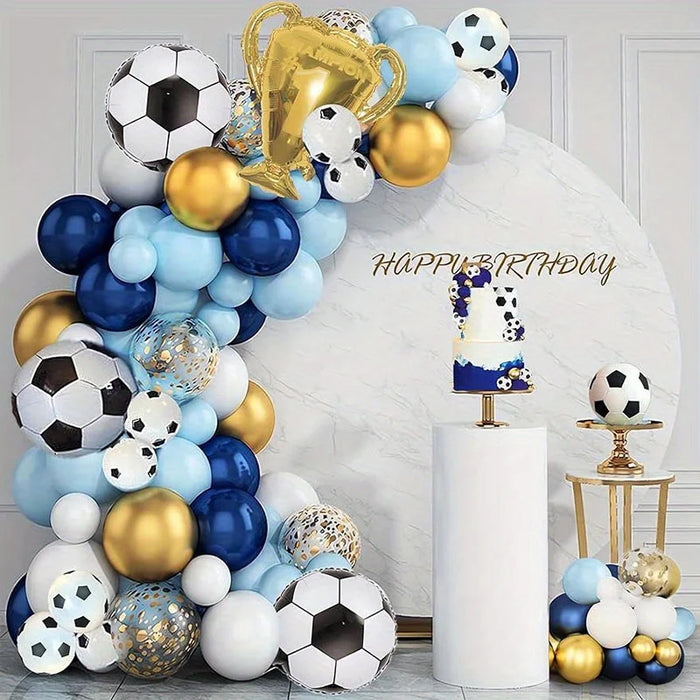 141Pcs Football-Themed Balloon Arch Kit Suitable For Football-Themed Birthday Parties Anniversary Celebration Decorations