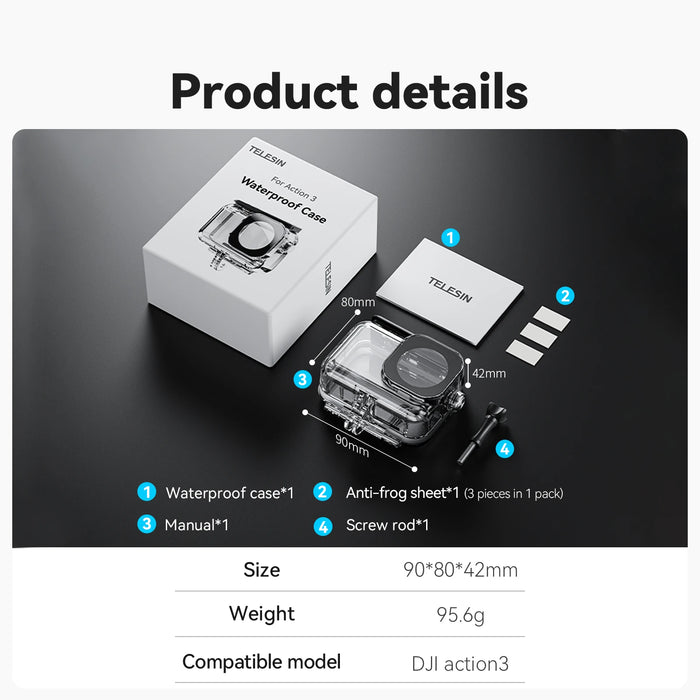 Waterproof Case For Dji Osmo Action Underwater Diving Housing Cover For 3 4 5Pro Action Camera Accessory