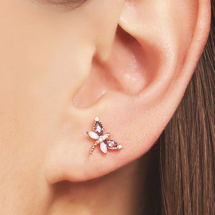 925 Sterling Silver Dragonfly Stud Earrings Summer 2023 Gift For Women