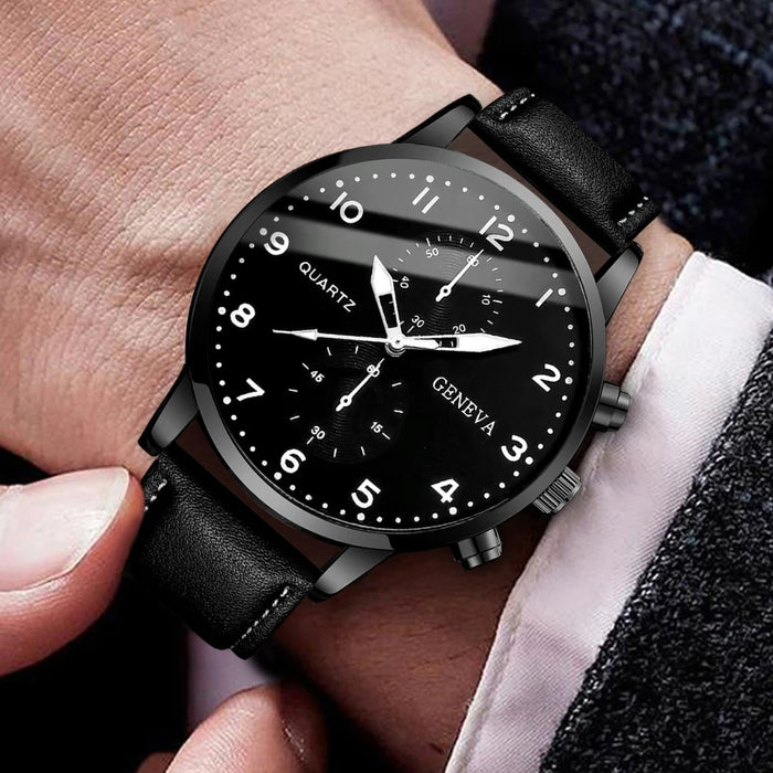 5 Piece Mens Analog Watch Bracelet Set - Without Box