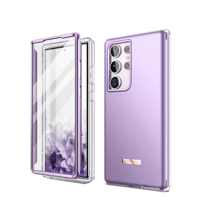 For Samsung Galaxy S23 Ultra 6.8 Inch Dual-Layer Protection Shockproof Rugged Bumper Case With Built-In Screen Protector