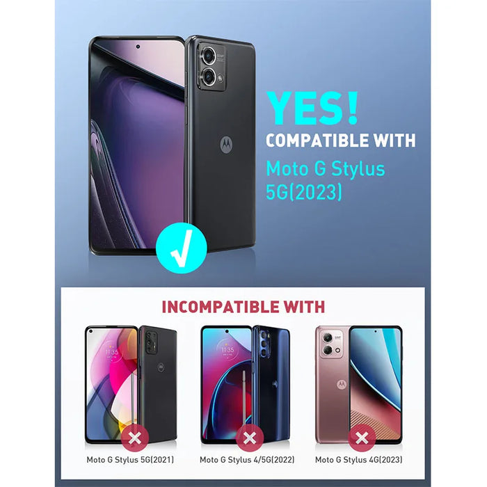 For Moto G Stylus 5G 2023 Not Fit 4G Version Armorbox Lite Slim Protective Bumper Case With Built-In Kickstand