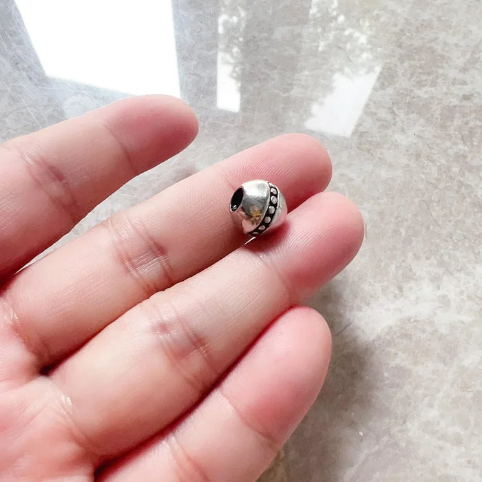 925 Sterling Silver Rebel Dots Fine Jewelry Lucky Charm For Women & Men