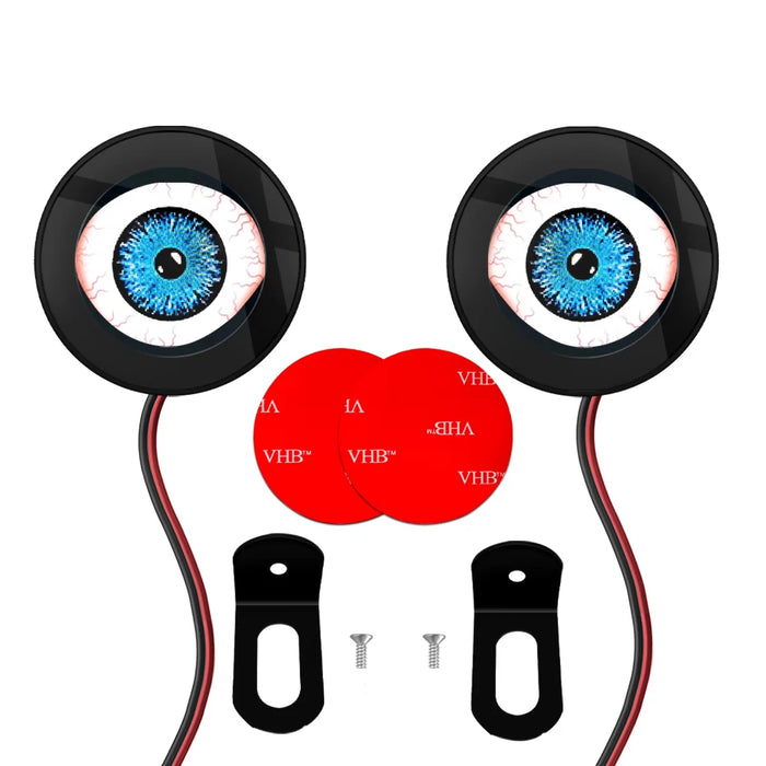 3D Devil Eye Led Motorcycle Light Kit Oled Screen Dc5-36V
