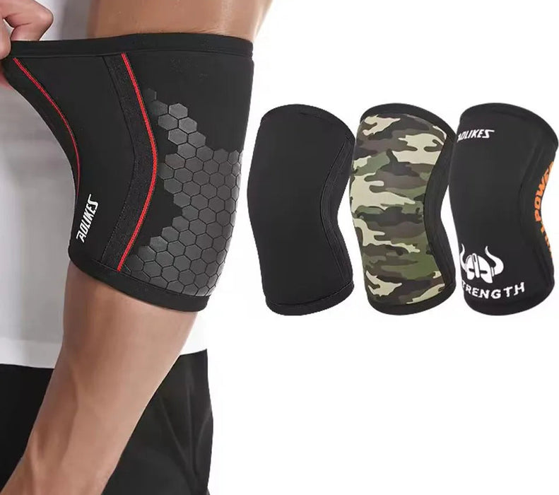 Pair of 7Mm Neoprene Elbow Sleeves For Weightlifting Powerlifting Squat Basketball & Tennis