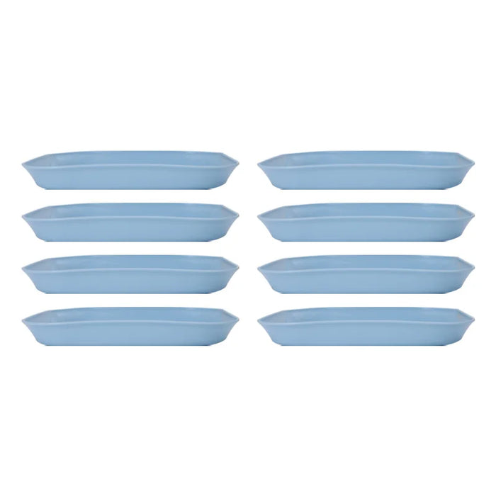 4 / 8 / 12 Piece Reusable Light Blue Snack Plates