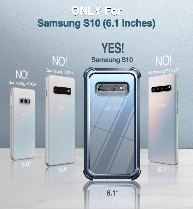 For Samsung Galaxy S10 6.1 Inch Heavy Duty Protection Hard Back Defender Protector Protective Shockproof Bumper Case