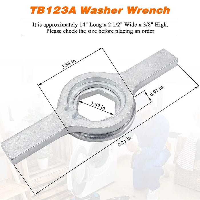 Tb123A Washer Spanner Wrench Compatible With Ge Whirlpool Washing Machine Tb123A Tb123B Ertb123A Ap6832671
