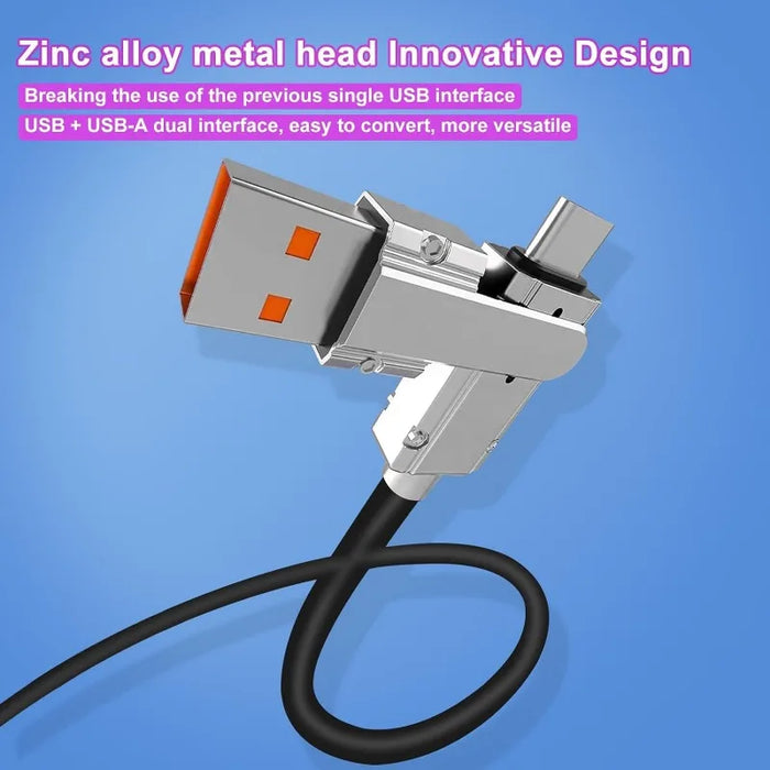 Multi Use 5 In 1 Usb C Charging Cable 120W 4Ft