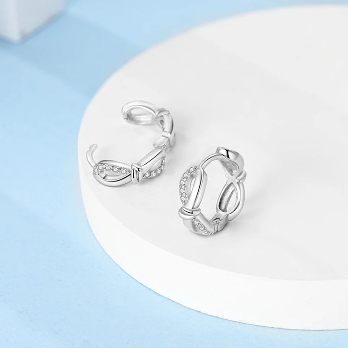 925 Sterling Silver Butterfly Hoop Earrings Elegant Gift For Women