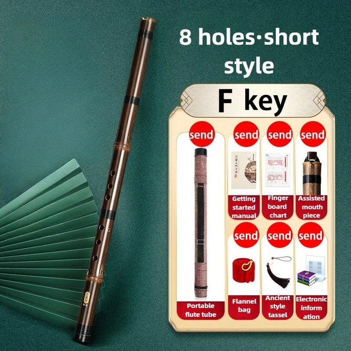 Professional G / F Key Bamboo Flute For Adults