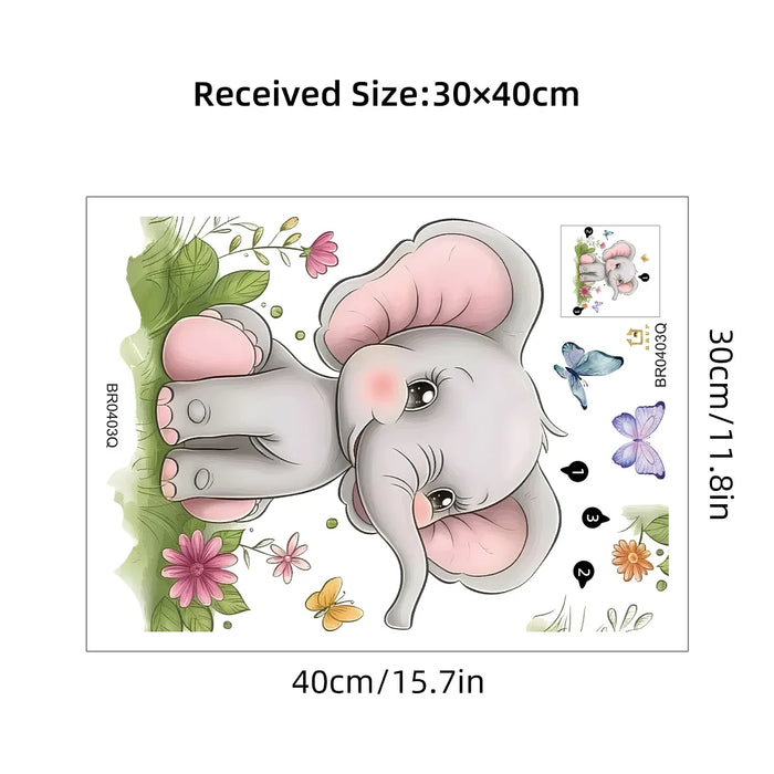 Adorable Elephant Wall Decals For Kids Rooms