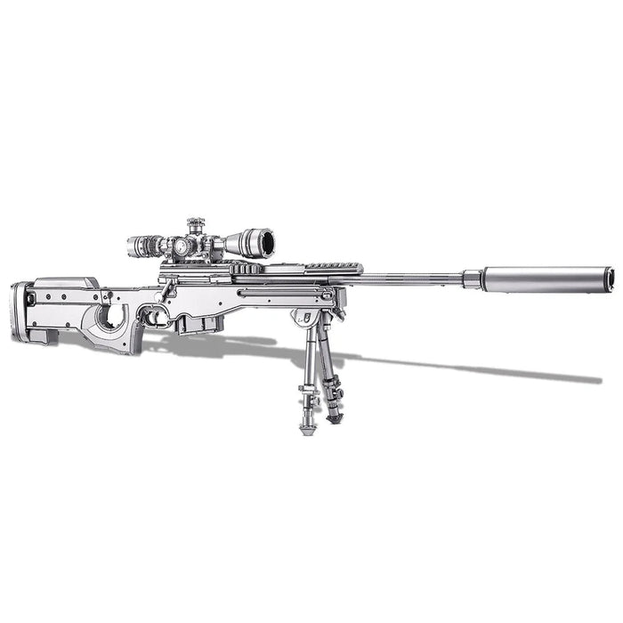 3D Metal Sniper Rifle Puzzle Kit For Adults Collectible Gift