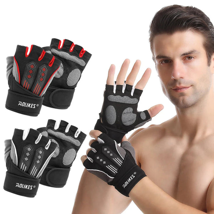 Half Finger Cycling Gloves For Men & Women Shockproof Pad Summer Mtb Bike & Gym Fitness Gloves