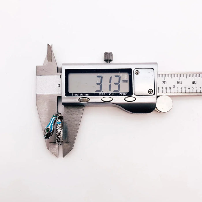 925 Sterling Silver Boho Mystic Snake Ring European Style For Women