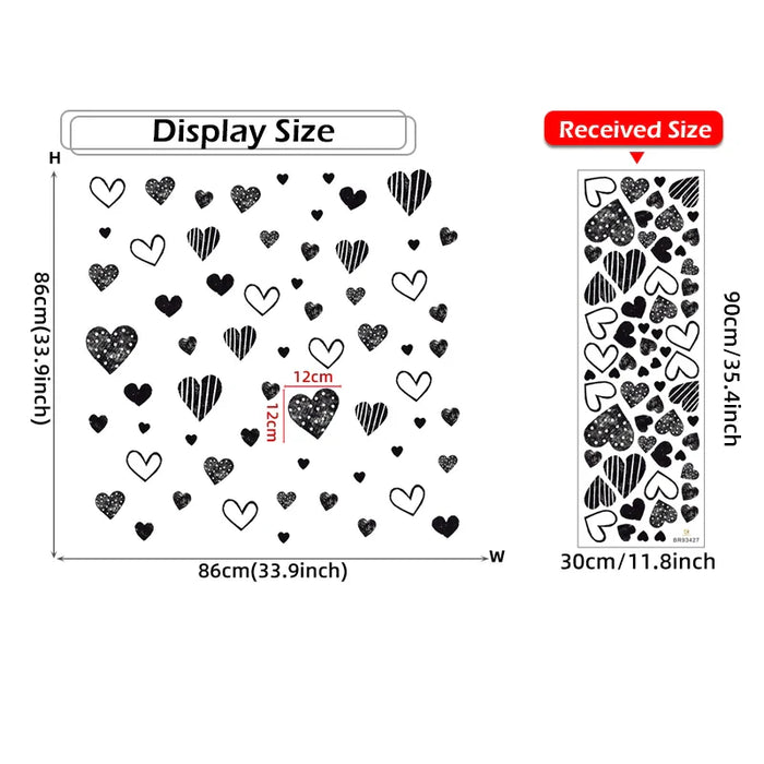 Modern Heart Wall Stickers For Home Decor