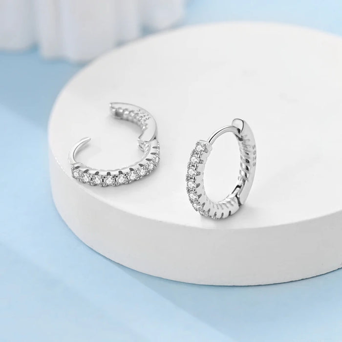 925 Sterling Silver Butterfly Hoop Earrings Elegant Gift For Women