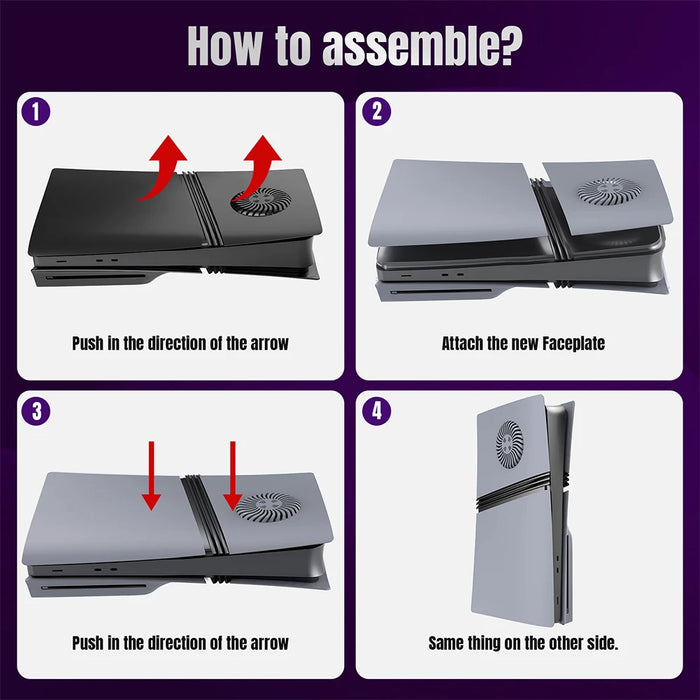 30Th Anniversary Cover Plates For Ps5 Pro Replacement Faceplate Anti-Scratch Face Plate For Ps5 Pro Disc / Digital Edition Console